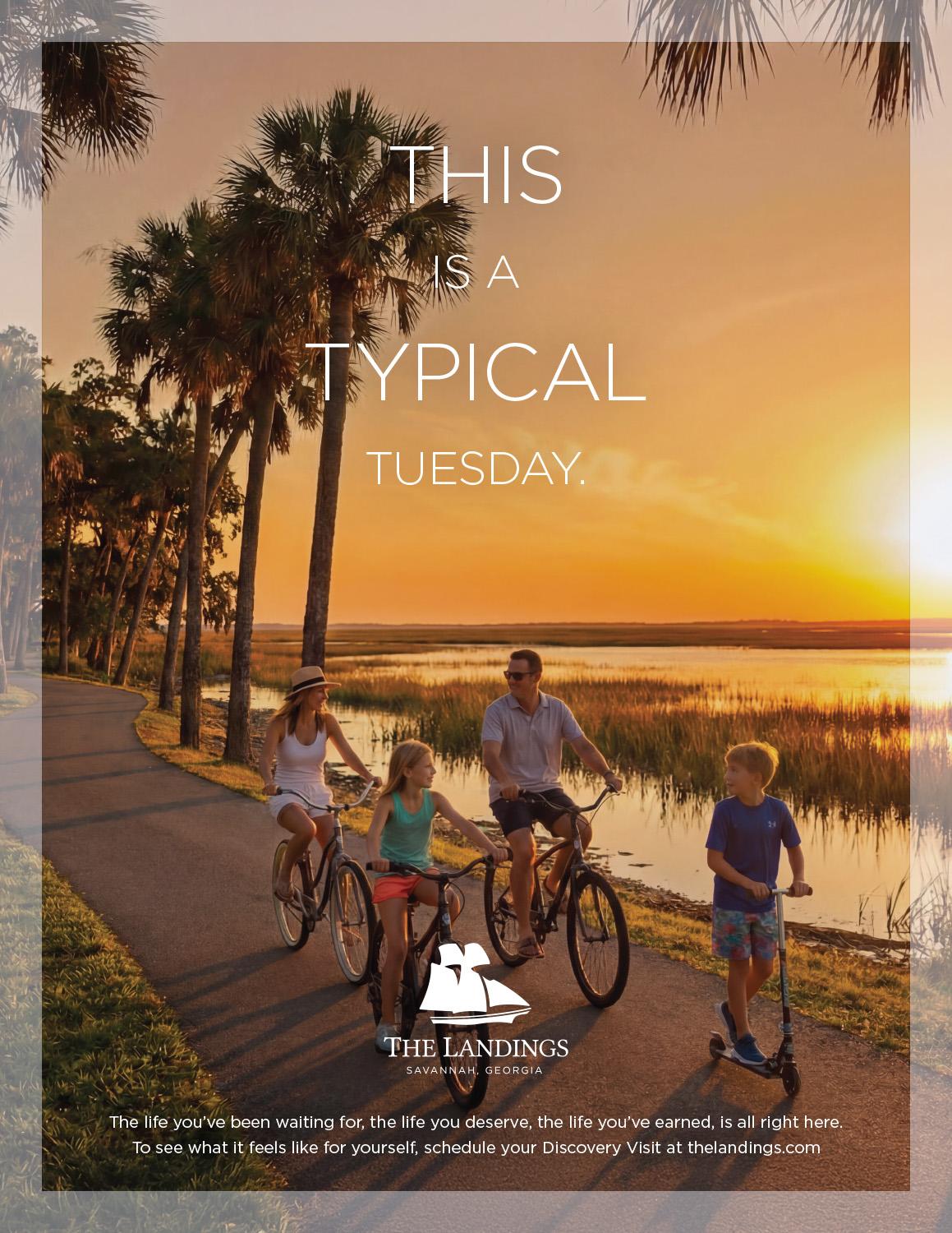 The Landings at Skidaway Island print ad: “A typical Tuesday.”