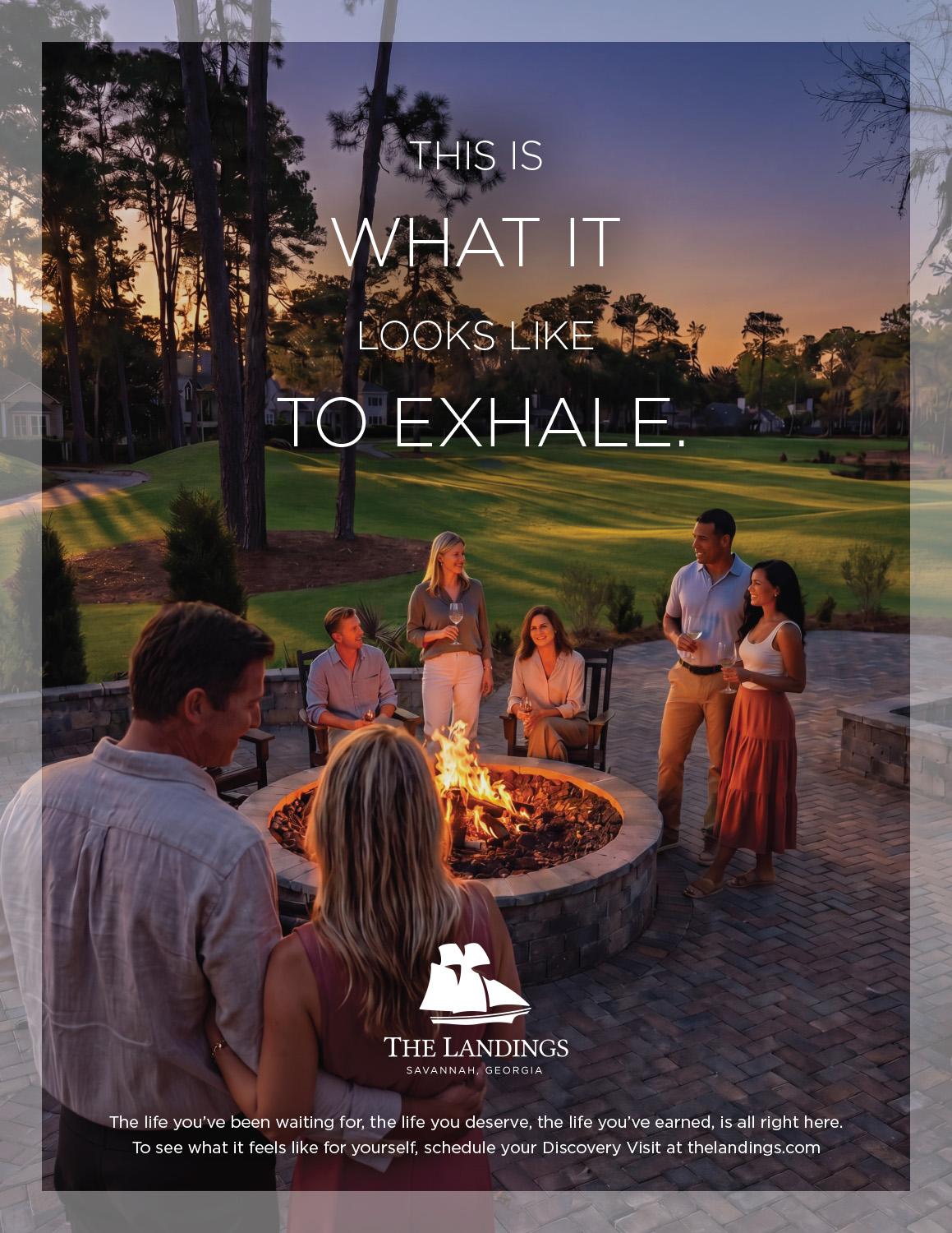 The Landings at Skidaway Island print ad: “…to exhale.”